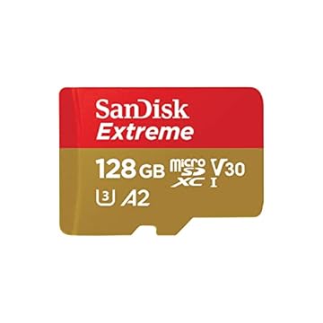 Cartão de memória microSDXC 128GB Sandisk Extreme (UHS-I, U3, A2, V30 c/Adaptador) -...